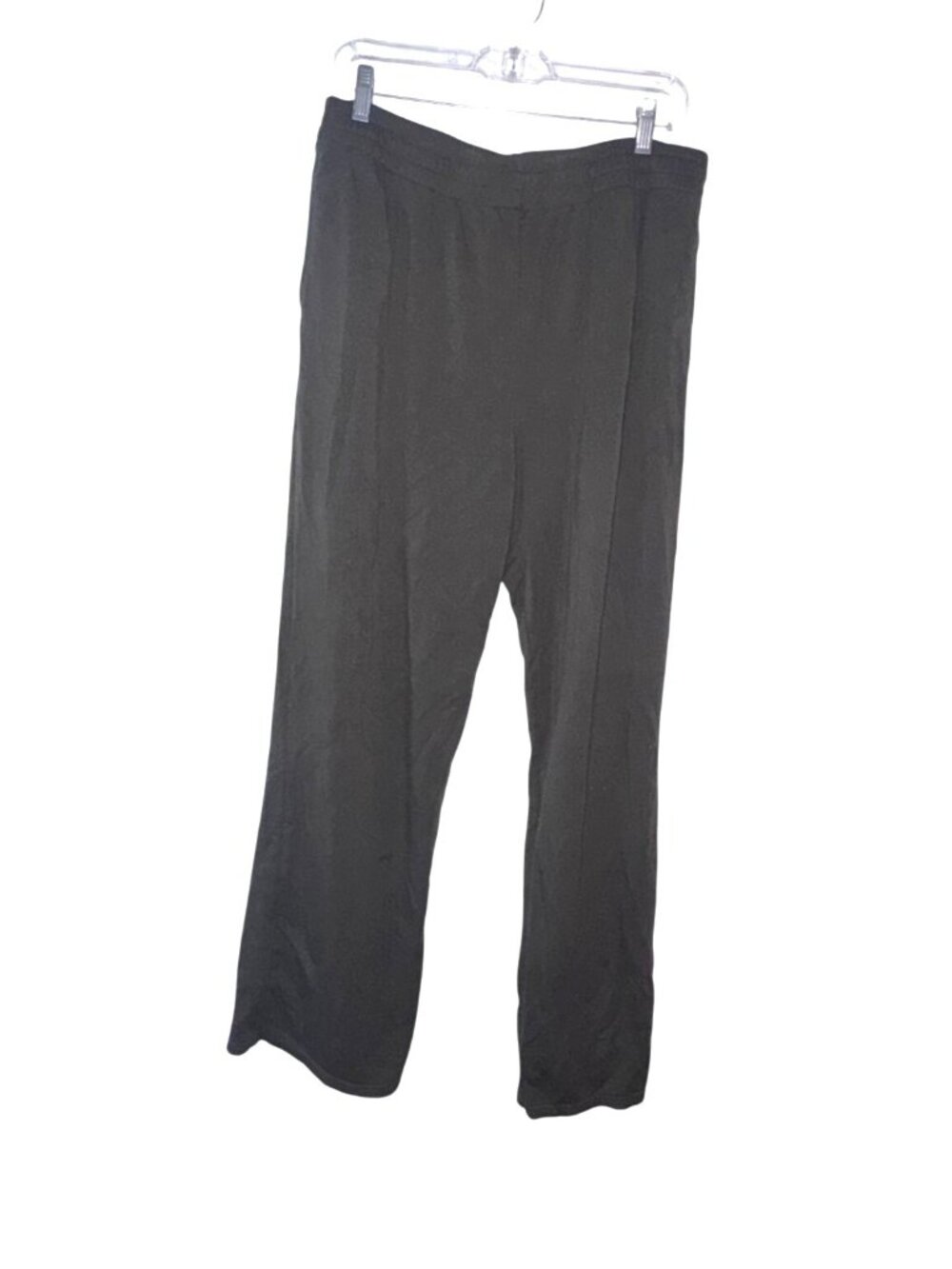 Max & Mia Womens Black Wide Leg Pull-On Pants XL 50% Viscose 46% Acrylic 4% Span